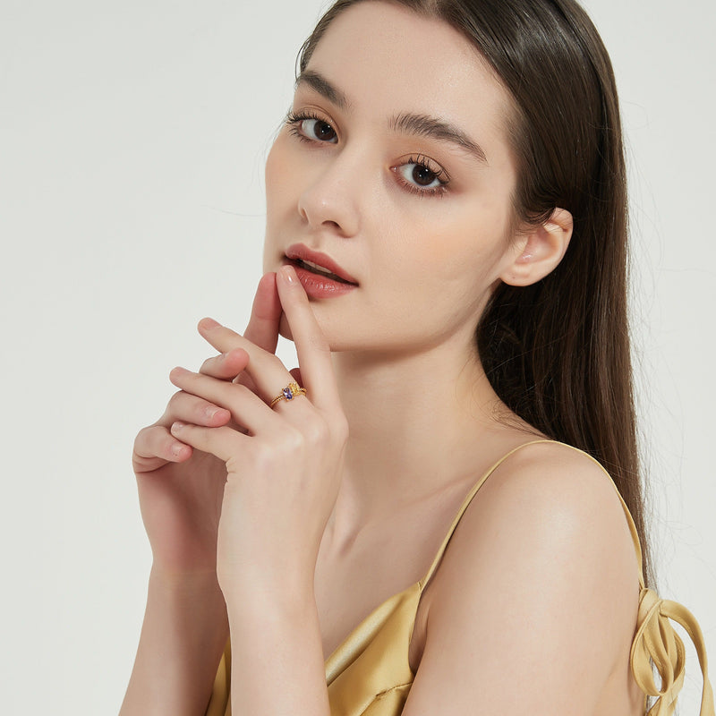 Brigitte Baguette Ring Yellow