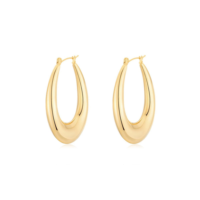 Claire Gold Hoop Earrings - BYOUJEWELRY